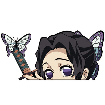 Demon Slayer 'Shinobu | Butterfly Sword' Vinyl Car Peeker Sticker