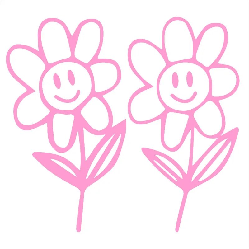 Cute 'Flower Buddies' Vinyl Car Sticker