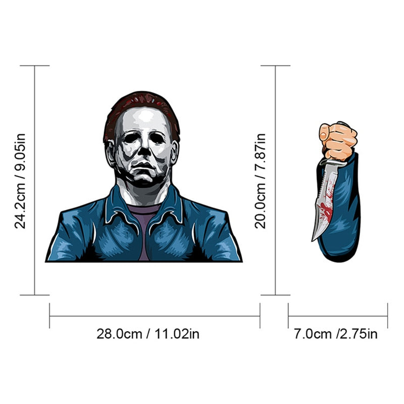 Halloween 'Michael Myers | Bloody Knife' Vinyl Car Wiper Sticker
