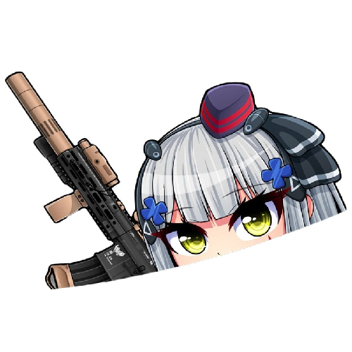 Girls' Frontline 'HK416 | Tactical Gun' Vinyl Car Peeker Sticker