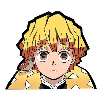 Demon Slayer 'Zenitsu |Poker Face' Vinyl Car Sticker