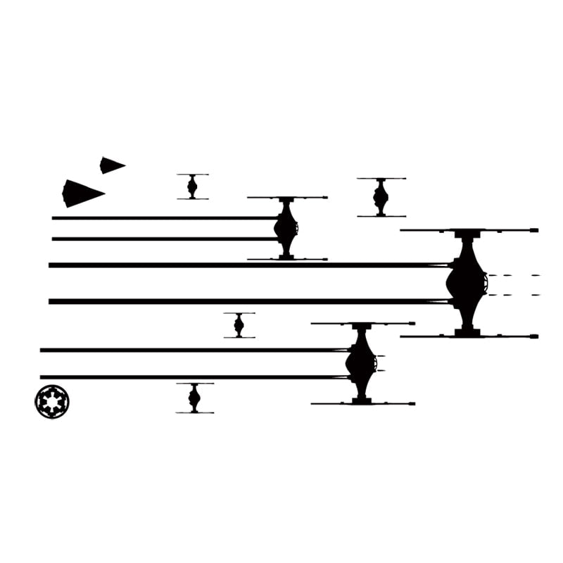 Star Wars 'Tie Fighters Battle | Shooting' Vinyl Car Sticker