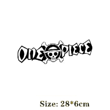 One Piece Font 'Straw Hat Pirate Logo' Vinyl Car Sticker