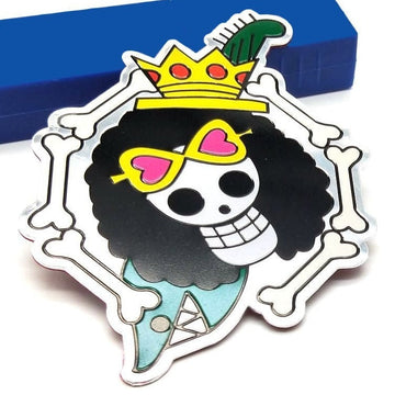 One Piece 'Brook Logo' Metal Car Sticker