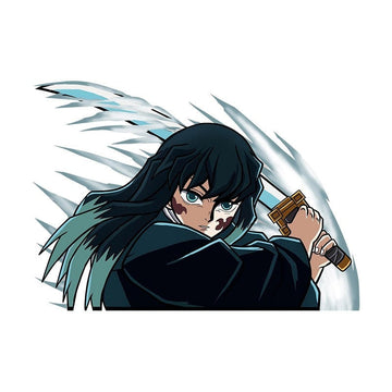 Demon Slayer 'Muichiro Tokito | Wielding Mist Nichirin' Vinyl Car Sticker