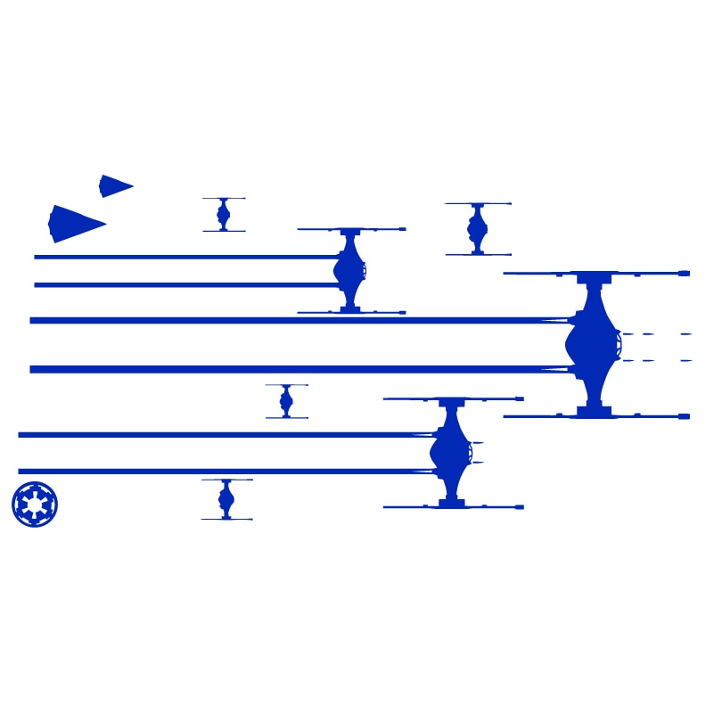 Star Wars 'Tie Fighters Battle | Shooting' Vinyl Car Sticker