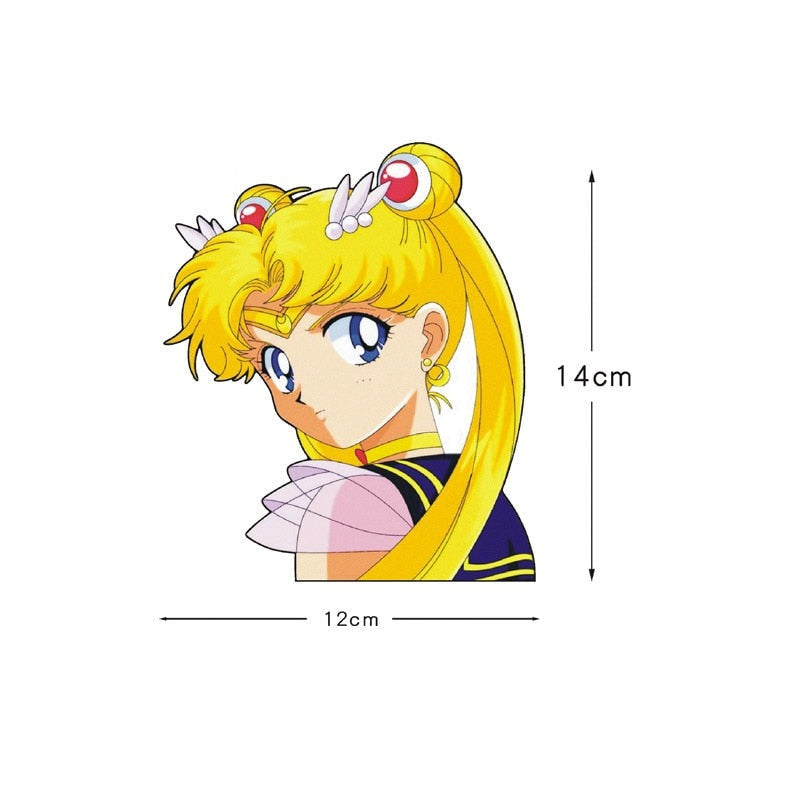 Sailor Moon 'Looking Back' Vinyl Car Peeker Sticker