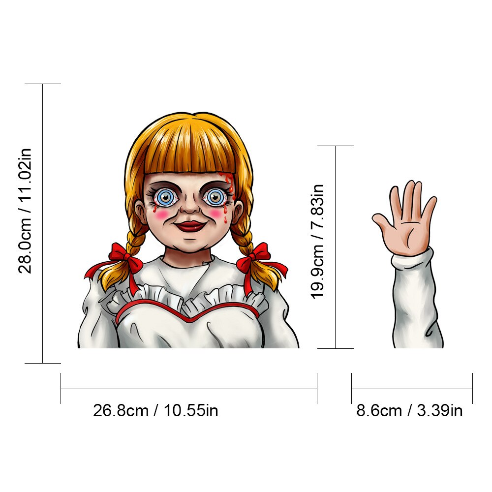 Annabelle 'Annabelle Doll | Waving' Vinyl Car Wiper Sticker