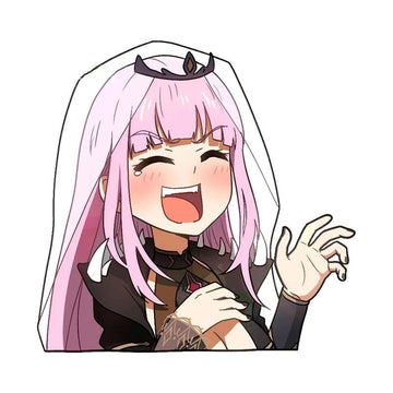 Virtual YouTuber 'Mori Calliope | Laughing' Vinyl Car Peeker Sticker