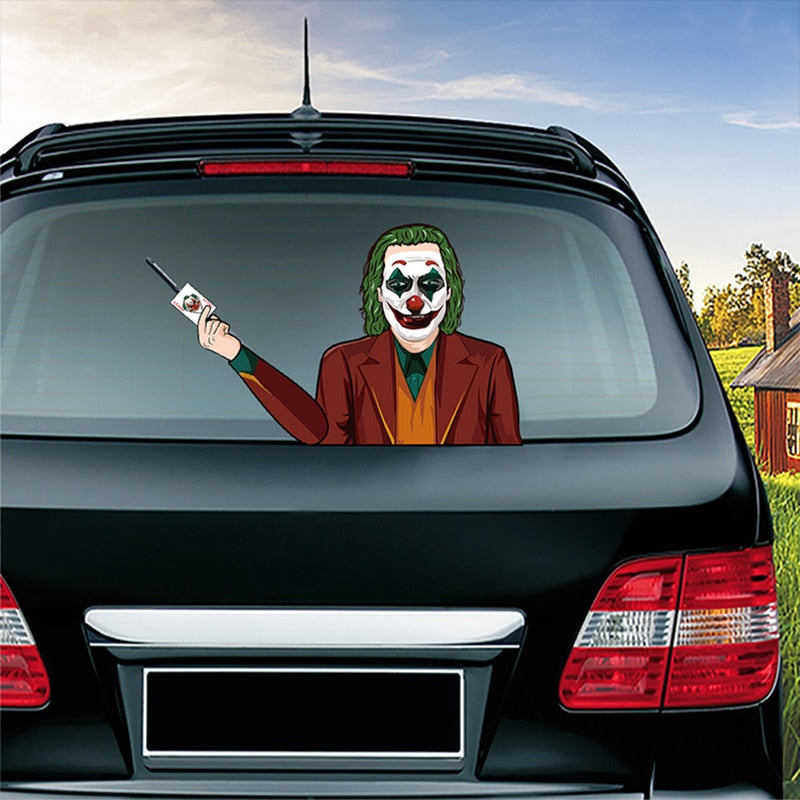 Joker 'Clown Face' Vinyl Car Wiper Sticker