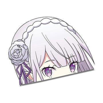 Re:Zero 'Emilia | Serious' Vinyl Car Peeker Sticker