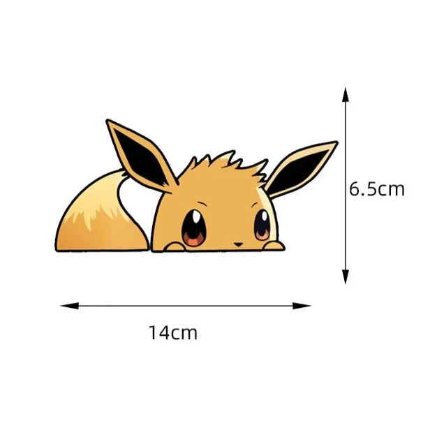 Pokemon 'Eevee' Vinyl Car Peeker Sticker