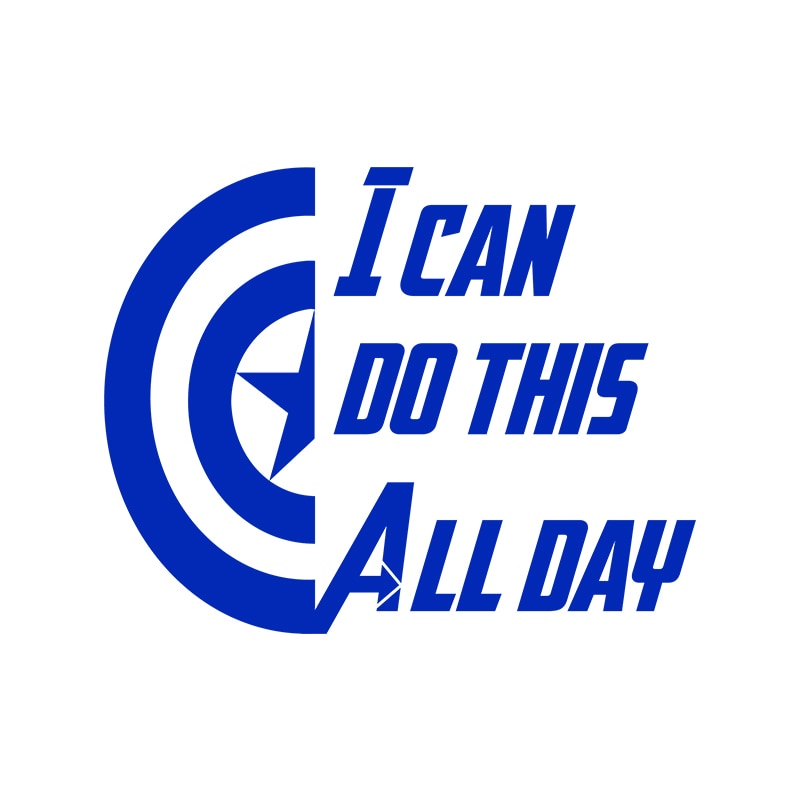 Captain America 'I Can Do This All Day' Vinyl Car Sticker