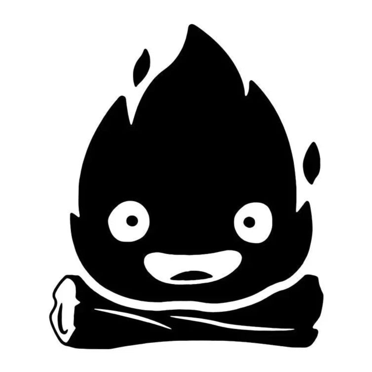 Calcifer Flame 'Smiling' Vinyl Car Sticker