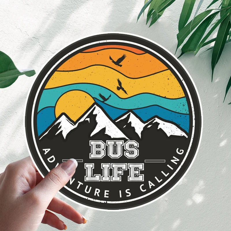 Bus Life 'Adventure Is Calling' Vinyl Car Sticker