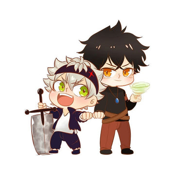 Black Clover 'Chibi Asta and Yuno Grinberryall' Vinyl Car Sticker