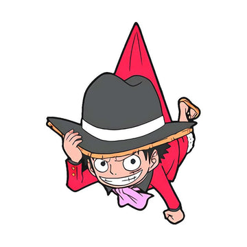 One Piece 'Hanging Luffy | Angry' Vinyl Car Sticker