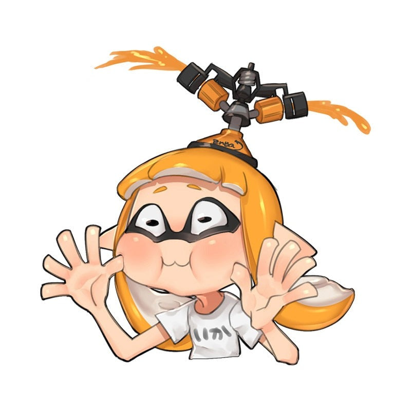 Splatoon 'Inkling | Sprinkler Hat' Vinyl Car Sticker – Sticker Tuned