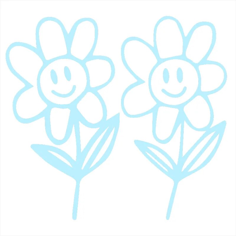 Cute 'Flower Buddies' Vinyl Car Sticker