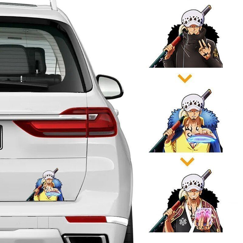 One Piece 'Trafalgar Water Law' Vinyl Car 3D Motion Sticker