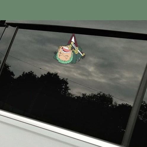 One Piece 'Hanging Zoro | Yawning' Vinyl Car Sticker