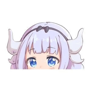Miss Kobayashi's Dragon Maid 'Kanna Kamui | Sad' Vinyl Car Peeker Sticker