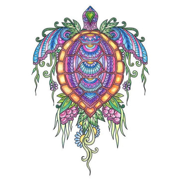 Amazing Tribal Turtle 'Spirit Animal Abstract | Mandala' Vinyl Car Sticker