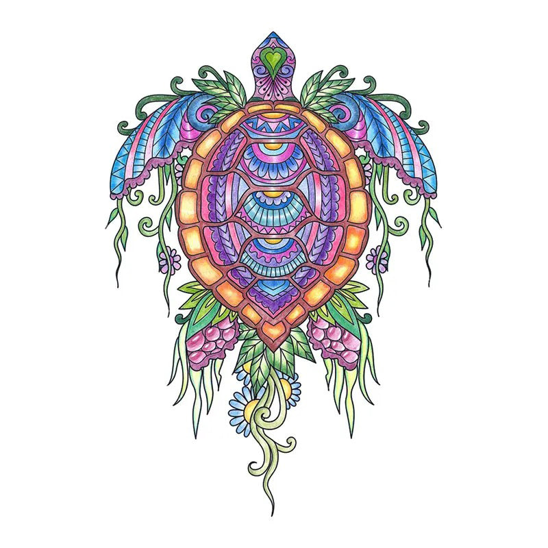 Amazing Tribal Turtle 'Spirit Animal Abstract | Mandala' Vinyl Car Sticker
