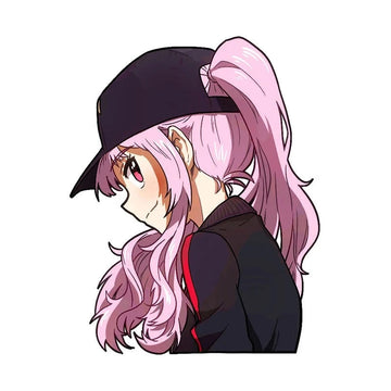 Virtual YouTuber 'Mori Calliope | Side Eye' Vinyl Car Peeker Sticker