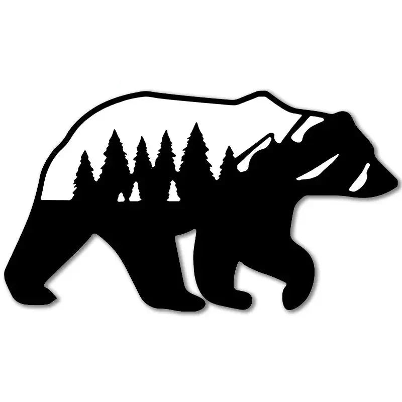 Bear 'Black Forest Image' Vinyl Car Sticker