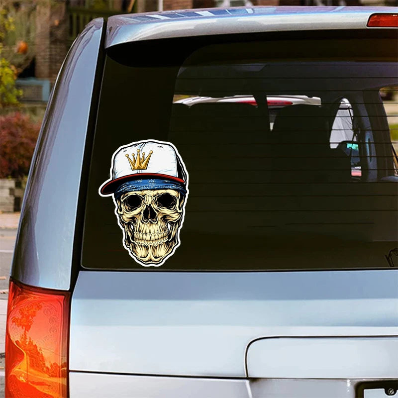 Cool Skull 'Snapback Cap' Vinyl Car Sticker