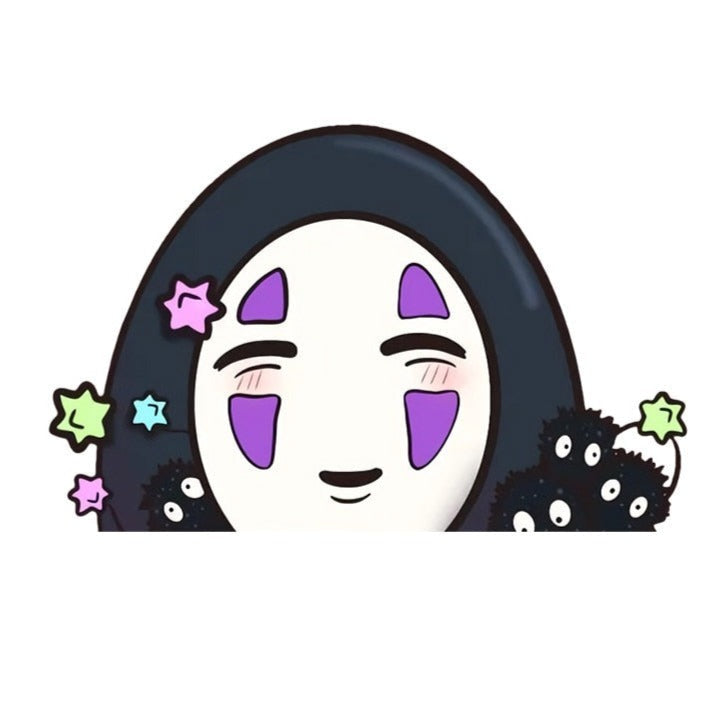Spirited Away 'Happy No-Face and Soot Sprites' Vinyl Car Peeker Sticker