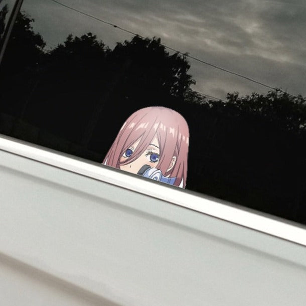 The Quintessential Quintuplets 'Miku Nakano Eyes | 2.0' Vinyl Car Peeker Sticker