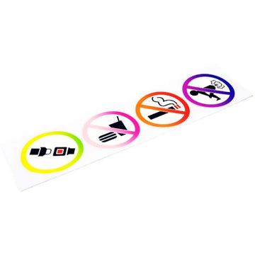 Warning Sign 'Random Signs | Set of 4' Vinyl Car Sticker