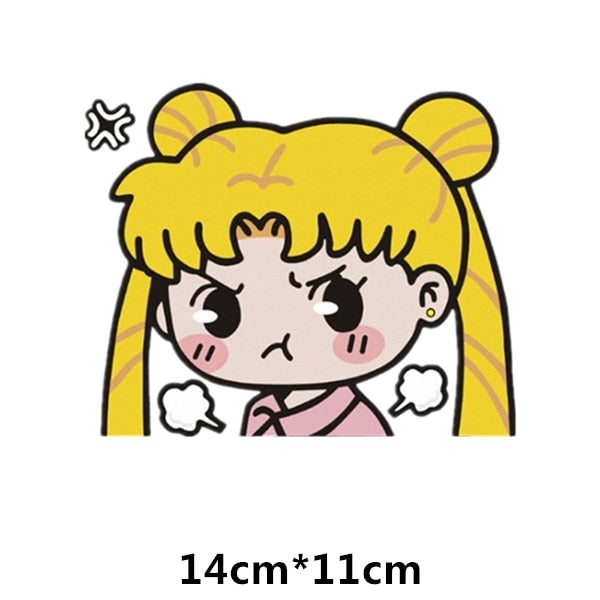 Sailor Moon 'Chibi Moon | Angry' Vinyl Car Peeker Sticker