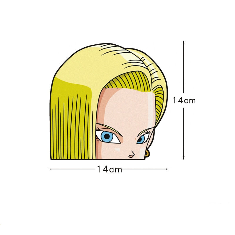 Dragon Ball Z 'Android 18' Vinyl Car Peeker Sticker