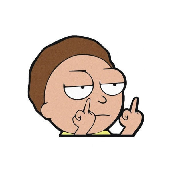 Rick and Morty 'Morty Smith | F U' Vinyl Car Peeker Sticker