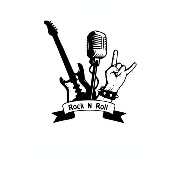 Music 'Rock N Roll' Vinyl Car Sticker