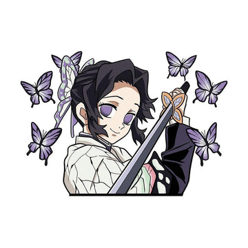 Demon Slayer 'Shinobu Kocho | Wielding Stinger Nichirin' Vinyl Car Sticker