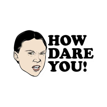 Greta Thunberg 'How Dare You! | Head' Vinyl Car Sticker