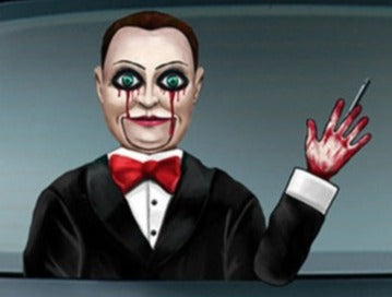 Goosebumps 'Slappy the Dummy | Crying Blood' Vinyl Car Wiper Sticker