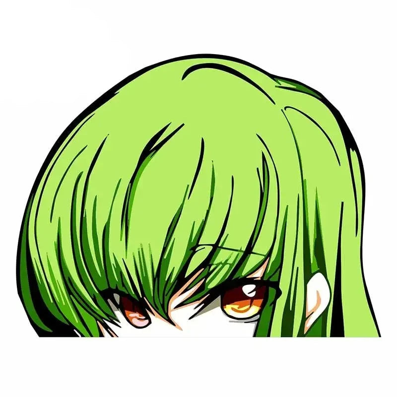 Cod Geass Sticker Code Geass 'C.C. | Serious' Vinyl Car Peeker Sticker – Sticker Tuned