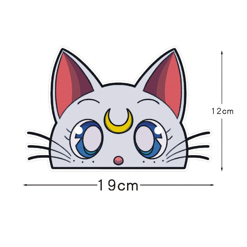 Sailor Moon 'Artemis | Surprised' Vinyl Car Peeker Sticker