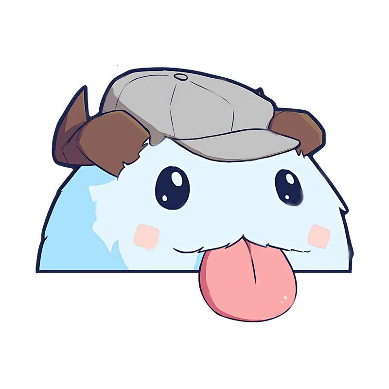 League of Legends 'Poro | Wearing Hat' Vinyl Car Peeker Sticker