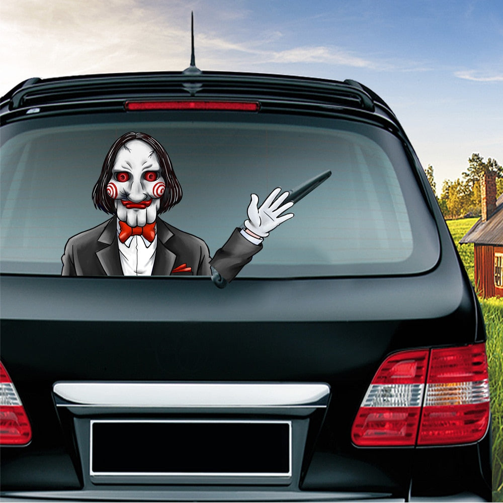 Saw 'Billy the Puppet | Waving' Vinyl Car Wiper Sticker
