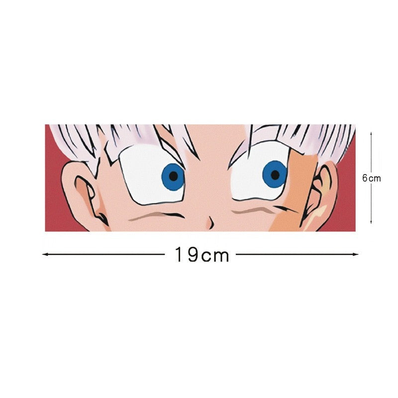 Dragon Ball Z 'Future Trunks | Scared' Vinyl Car Peeker Sticker