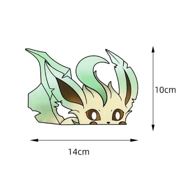 Pokemon 'Leafeon' Vinyl Car Peeker Sticker