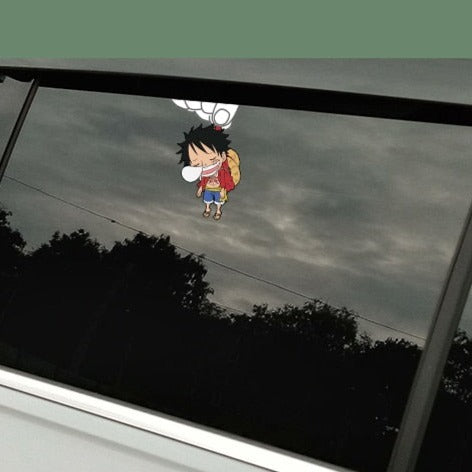 One Piece 'Hanging Luffy | Snot Bubble' Vinyl Car Sticker