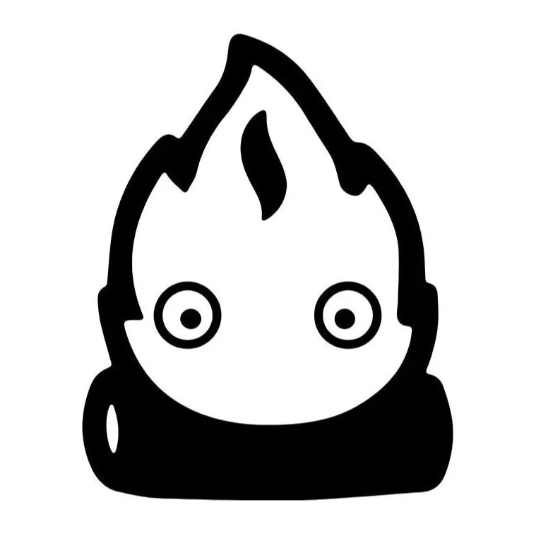 Calcifer Flame 'Round Eyes' Vinyl Car Sticker