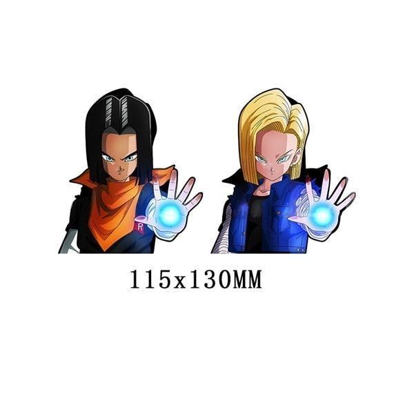Dragon Ball Z 'Android 17 And 18' Vinyl Car 3D Motion Sticker